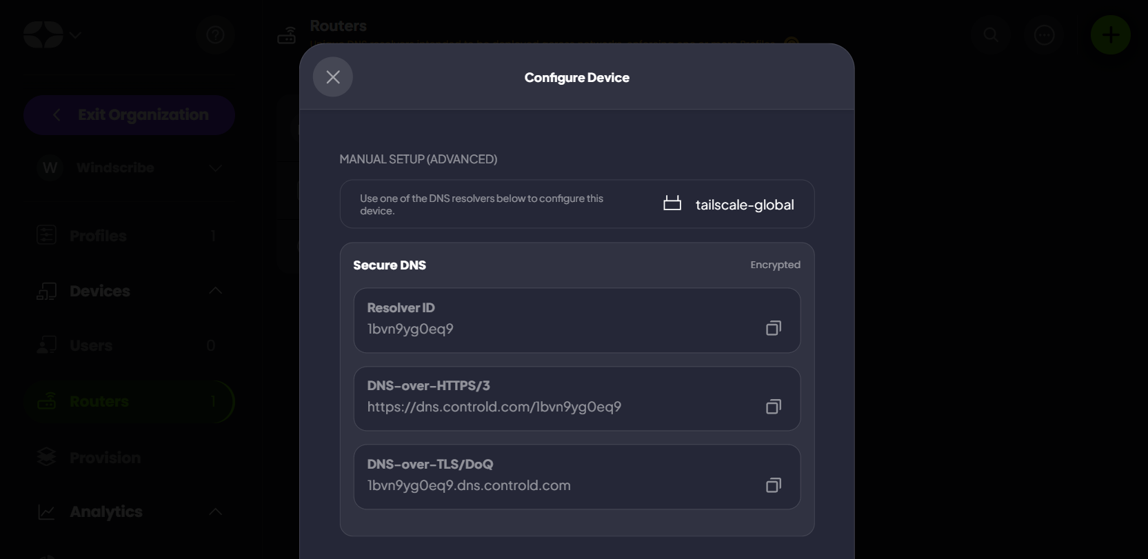 Configure endpoint on ControlD - screenshot from ControlD docs